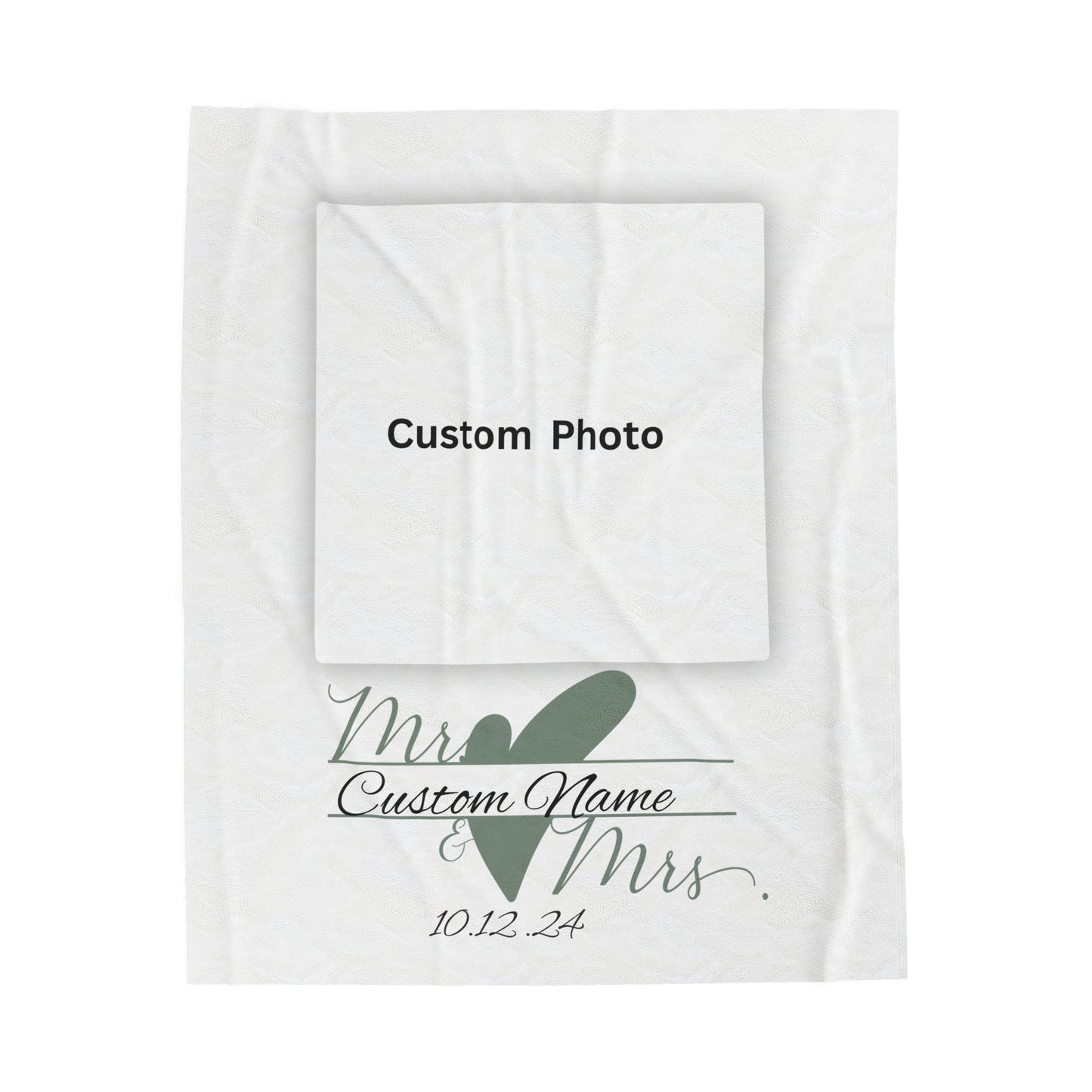 Plush Blanket | Love Is In The Air Custom Name/Date