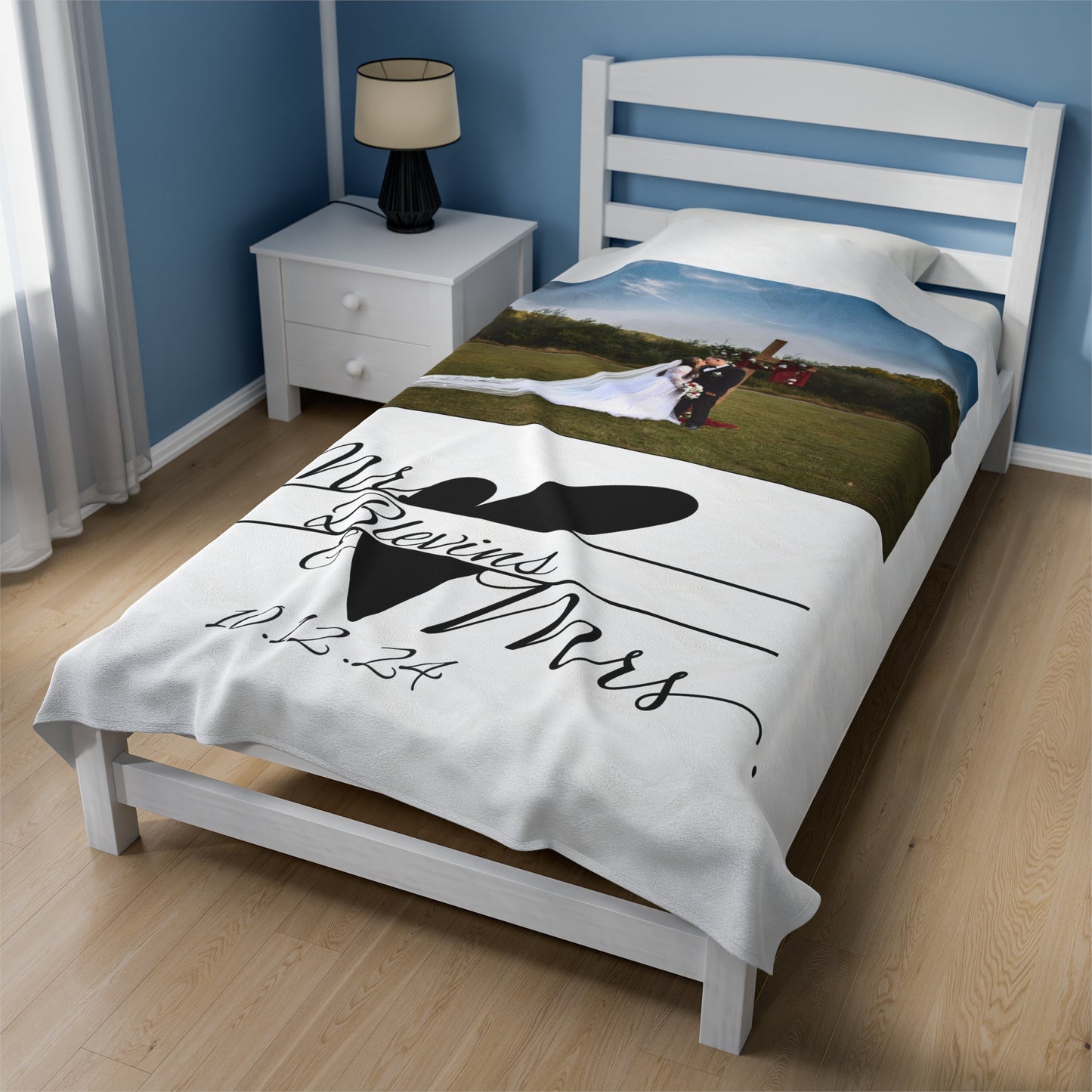 Plush Blanket | Love Is In The Air Custom Name/Date
