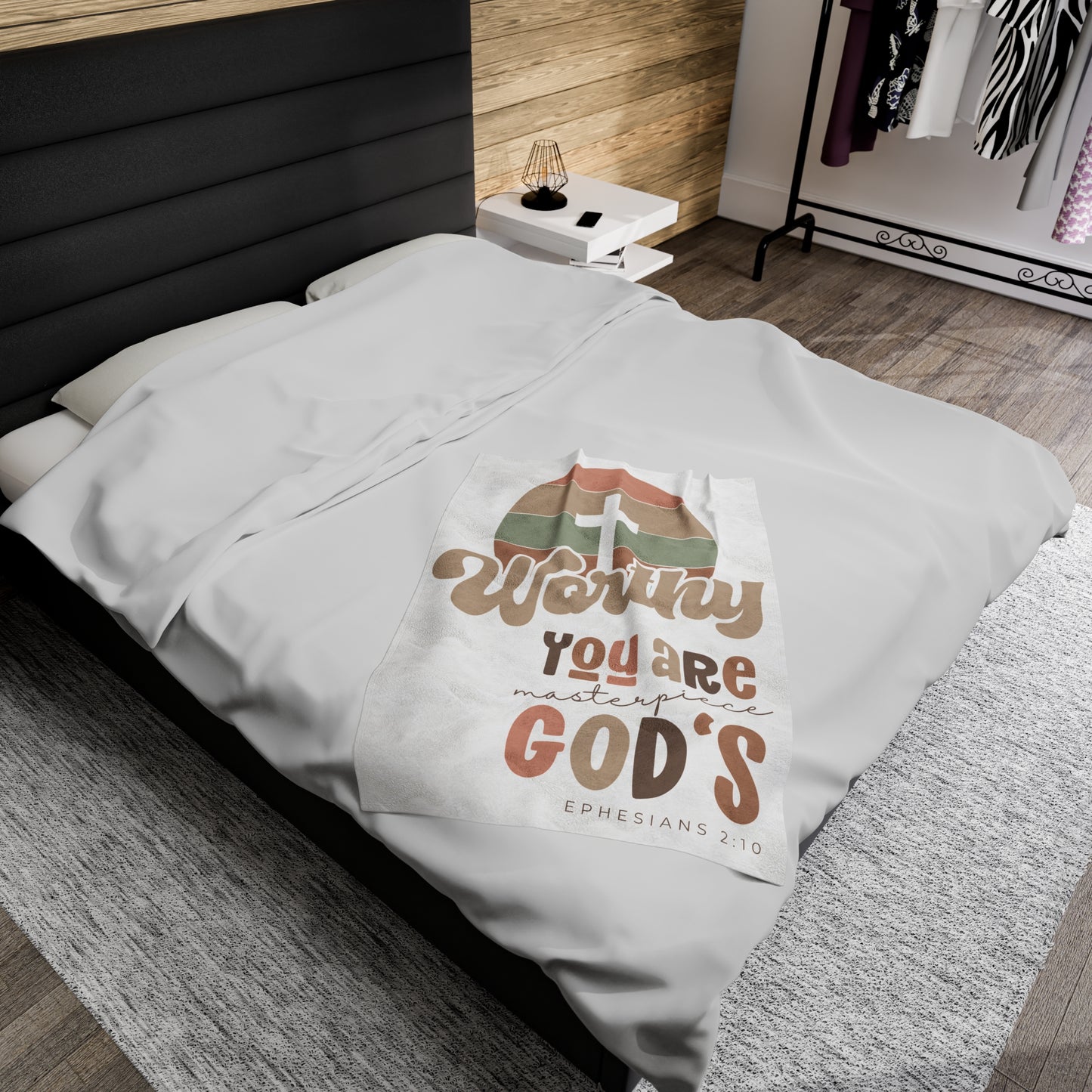 Plush Blanket | Worthy You Are Masterpiece GOD'S Ephesians 2:10