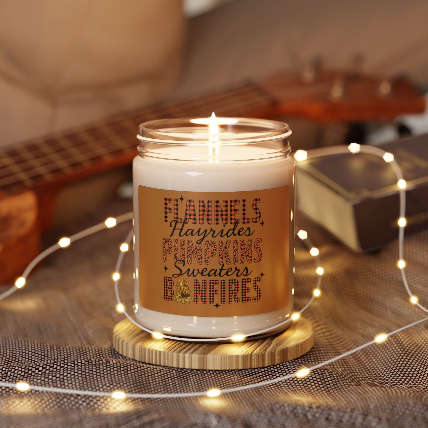 Scented Candle | Flannels Hayrides Pumpkins Sweaters Bonfires