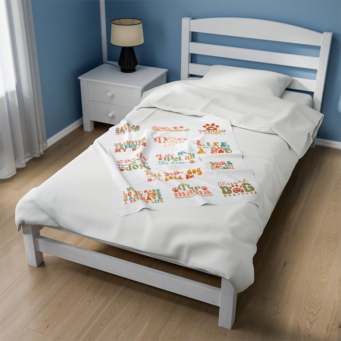 Plush Blanket | Life Is Better With Dogs, Stay Pawsitive, Fur Mama