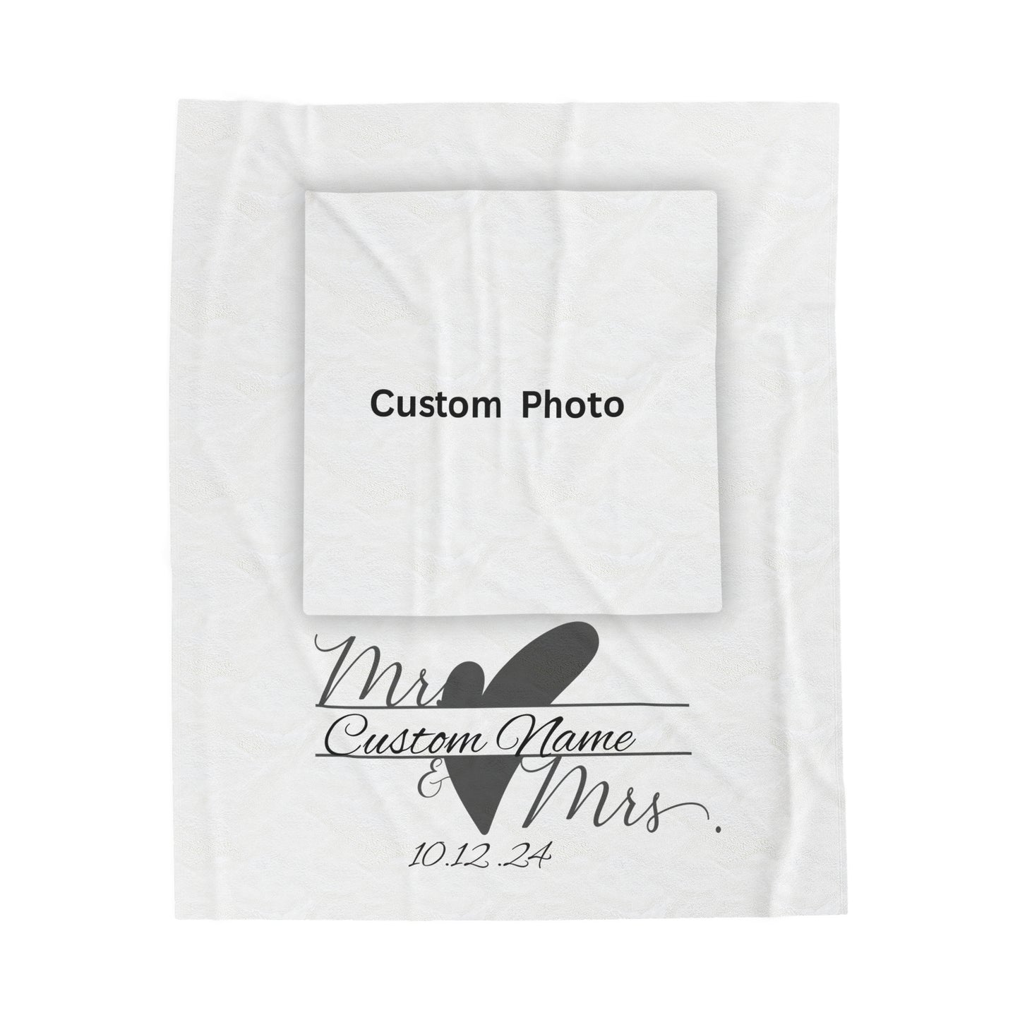Plush Blanket | Love Is In The Air Custom Name/Date