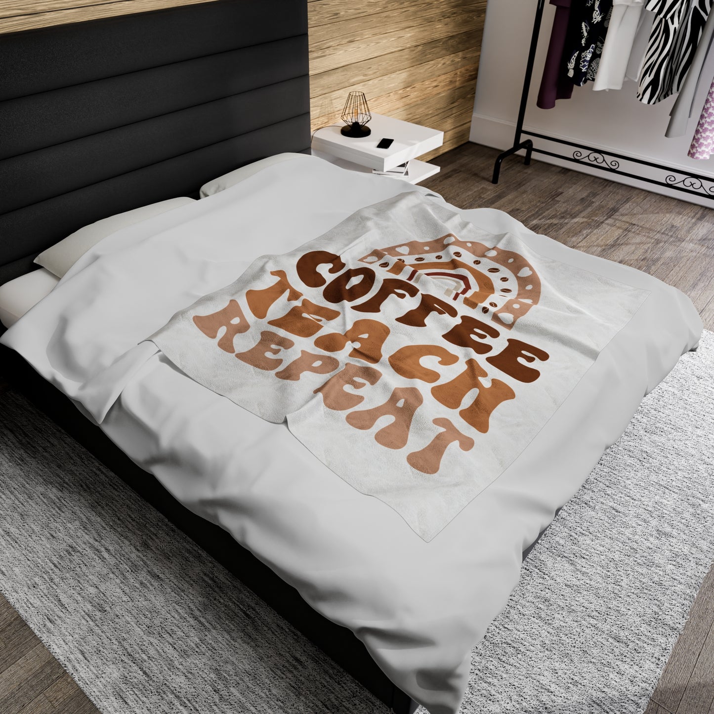 Plush Blanket | Coffee Teach Repeat