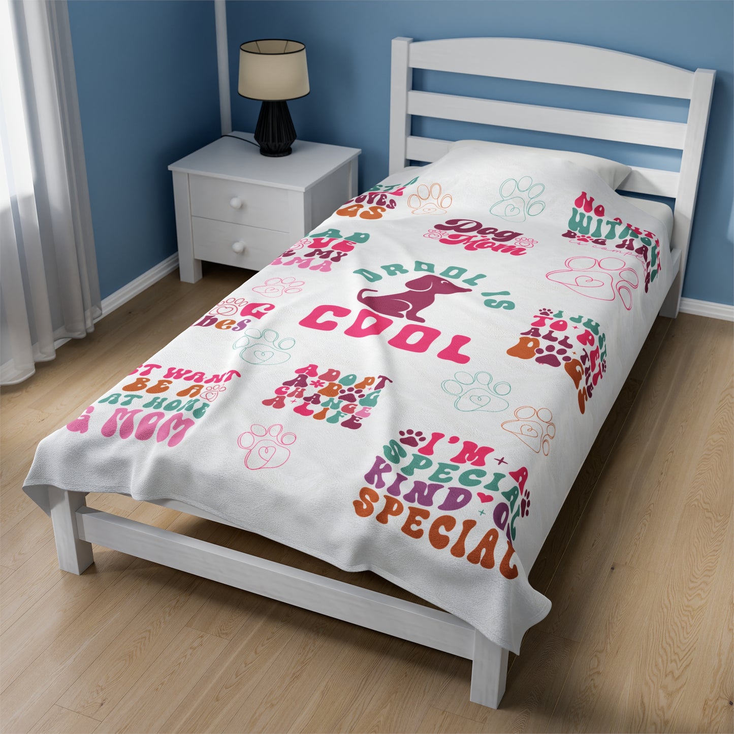 Plush Blanket | Just A Girl Who Loves Dogs, Dog Mom, I Just Want To Be A Stay At Home Dog Mom