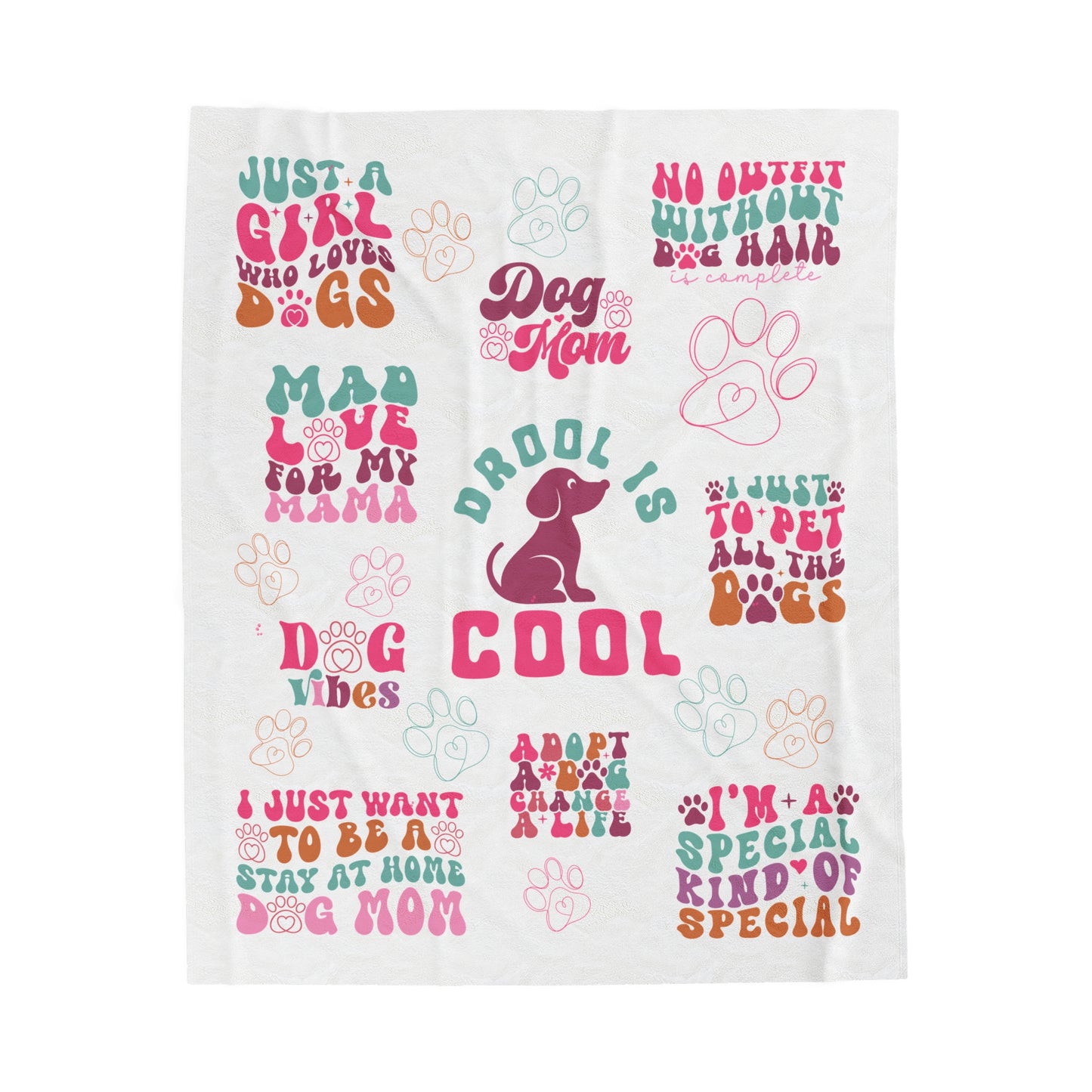 Plush Blanket | Just A Girl Who Loves Dogs, Dog Mom, I Just Want To Be A Stay At Home Dog Mom