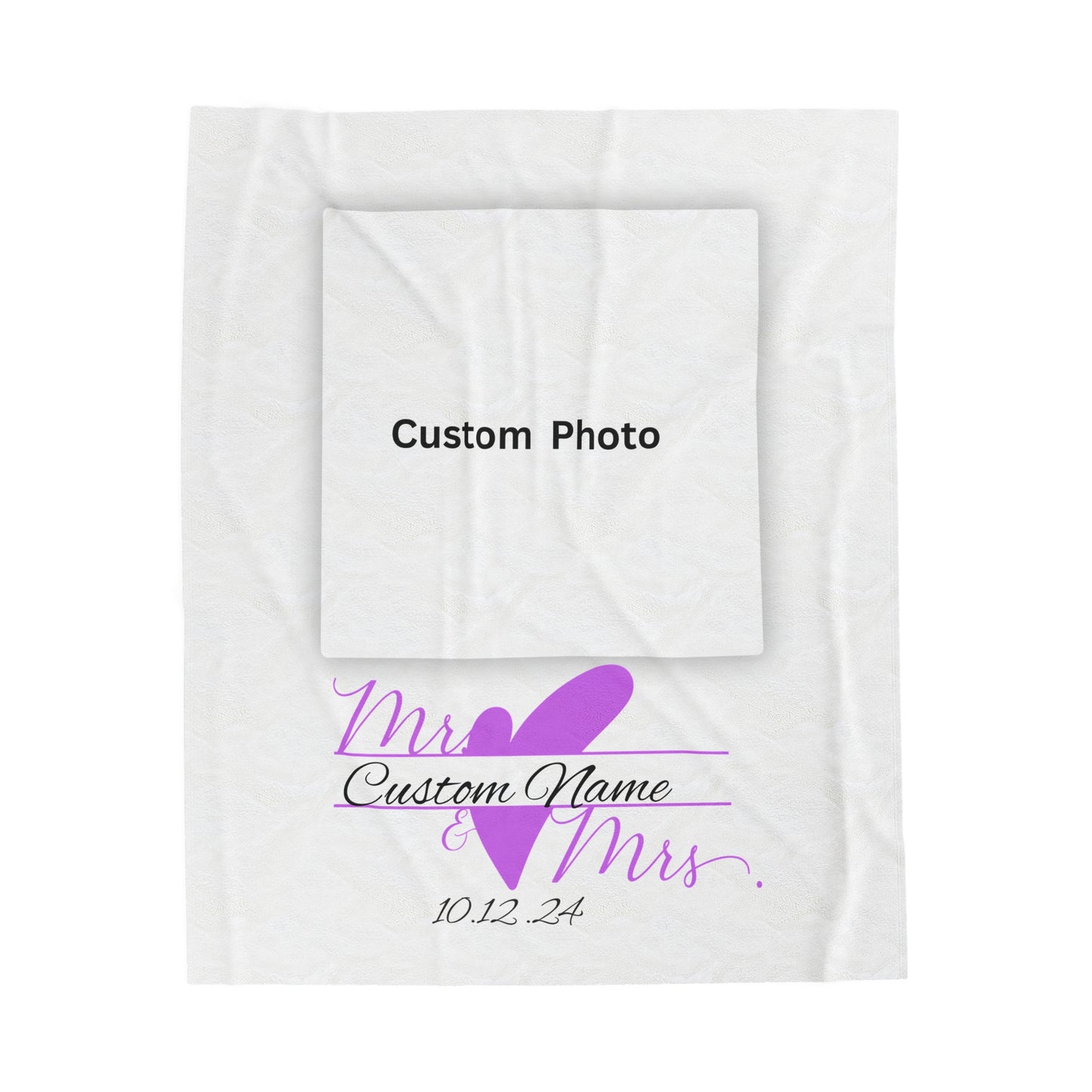 Plush Blanket | Love Is In The Air Custom Name/Date