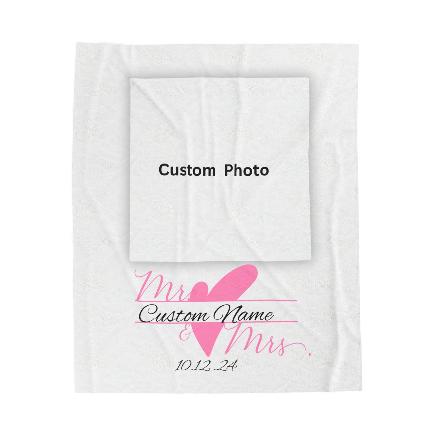 Plush Blanket | Love Is In The Air Custom Name/Date