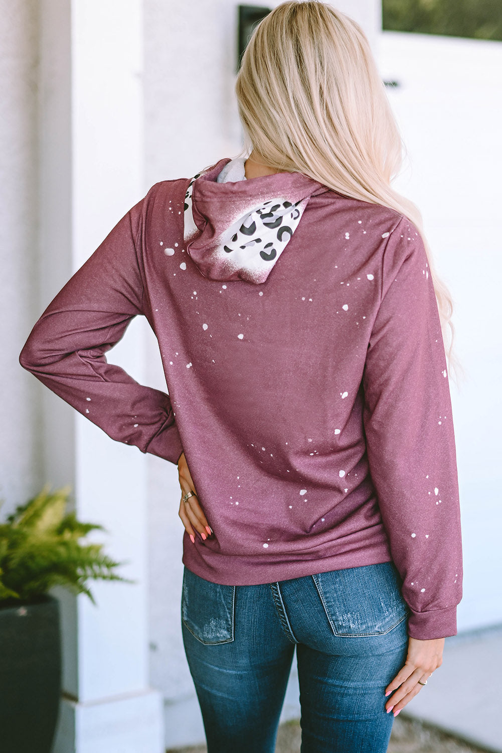 Leopard Drawstring Hoodie