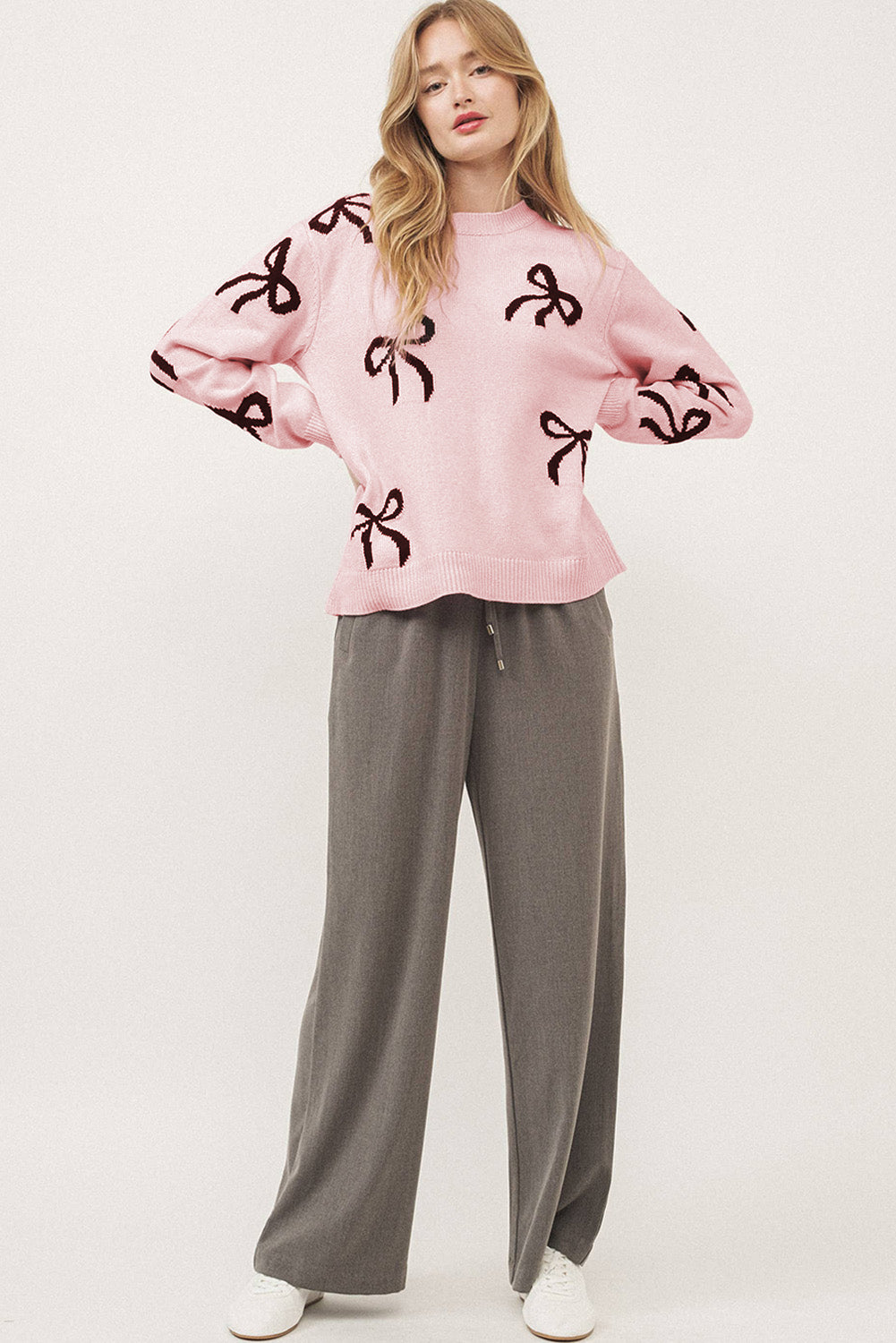 Bow Pattern Sweater