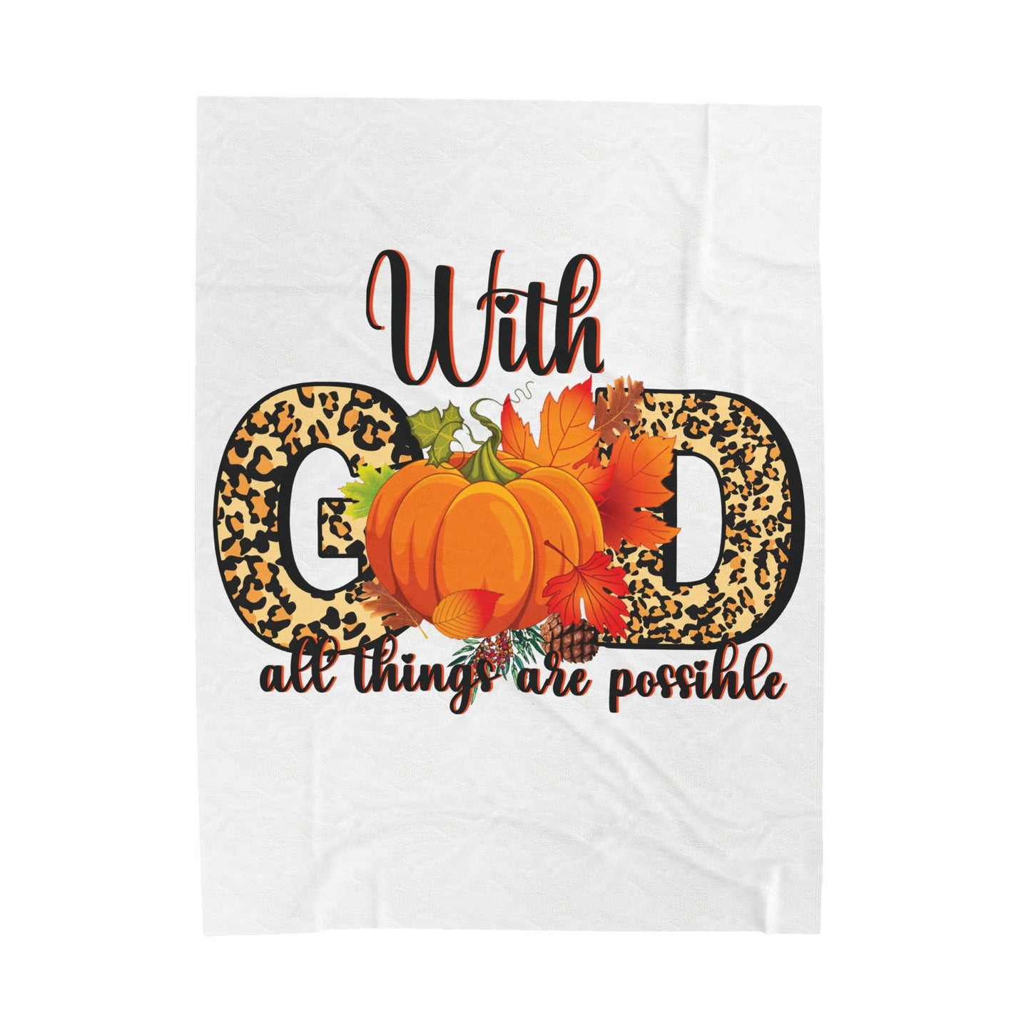 Plush Blanket | With God All Things Are Possible