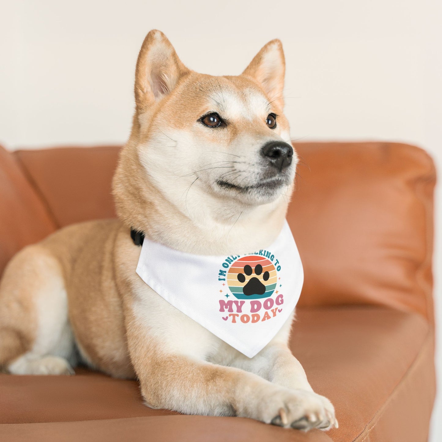 Pet Bandana Collar | I'M ONLY TALKING TO MY DOG TODAY
