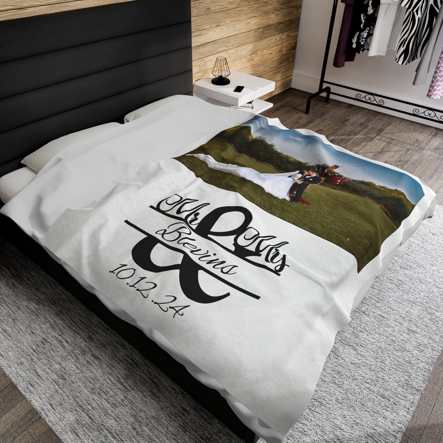 Plush Blanket | Our Story & Custom Name/Date