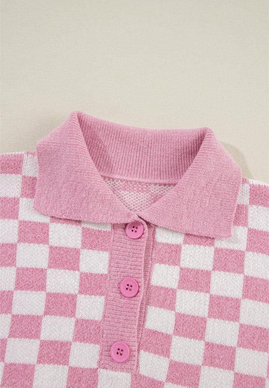 Checkered Collared Sweater