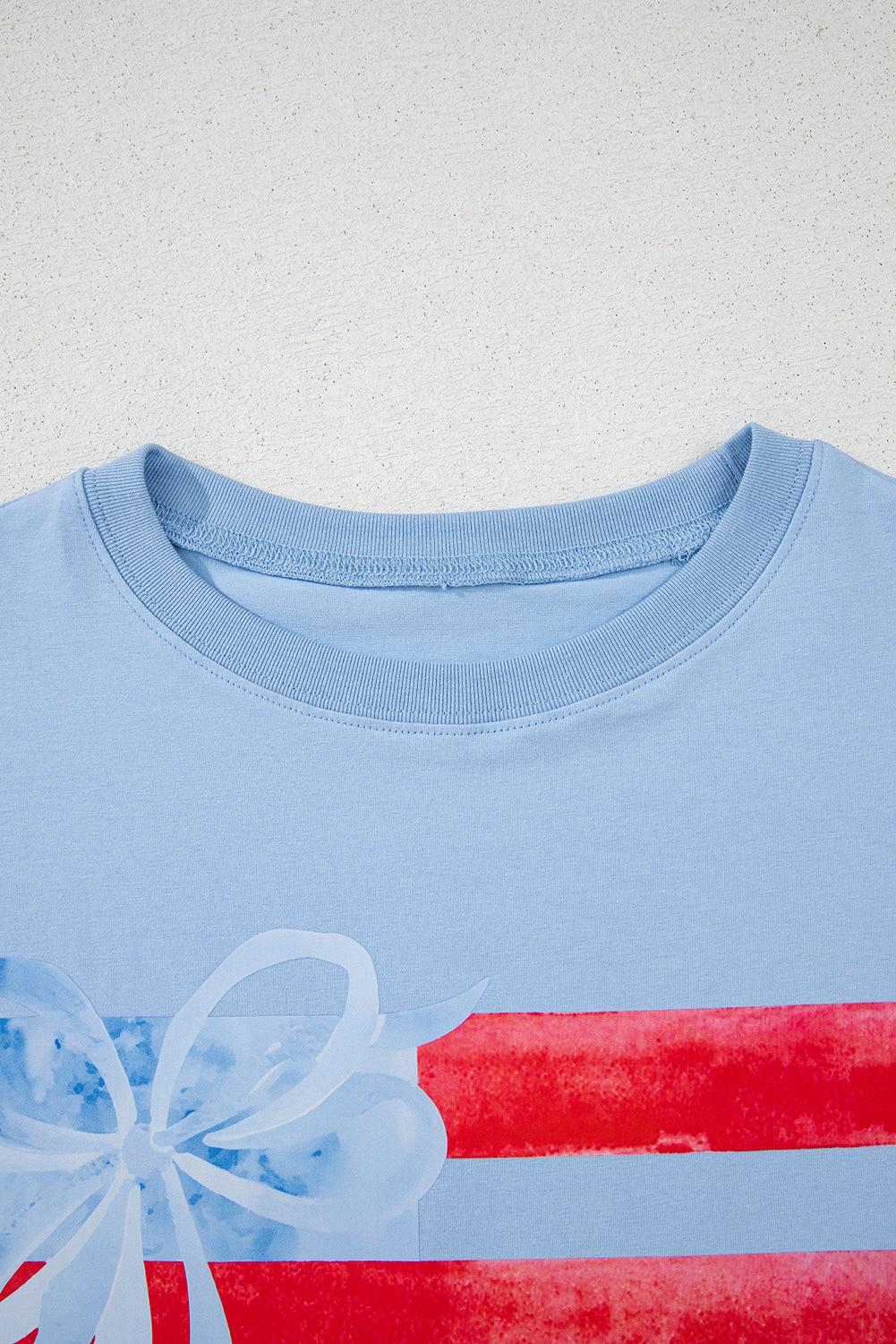 White Flag Bow Graphic Crewneck Tee