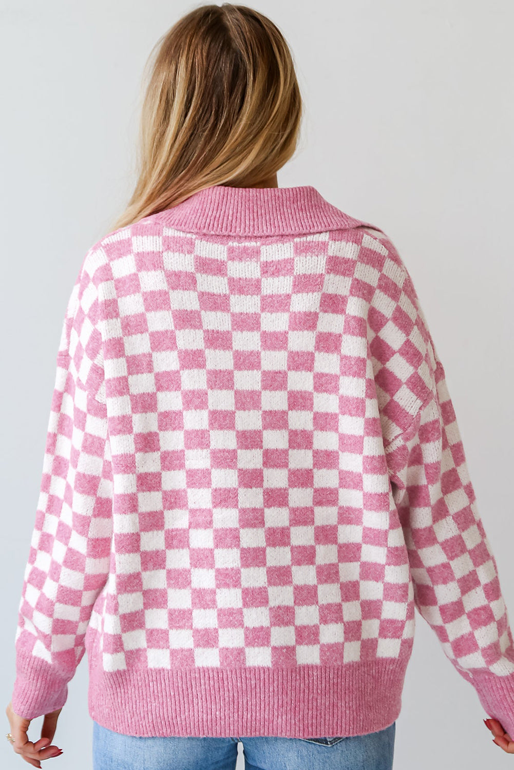 Checkered Collared Sweater