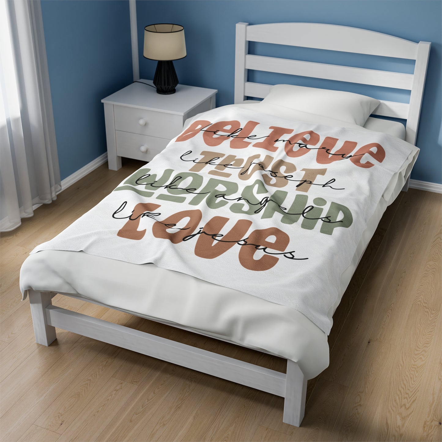 Plush Blanket | Believe, Trust,Worship,Love