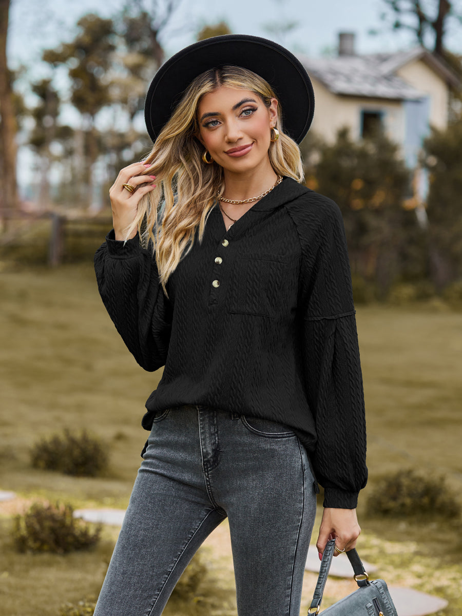 Cable-Knit Hoodie