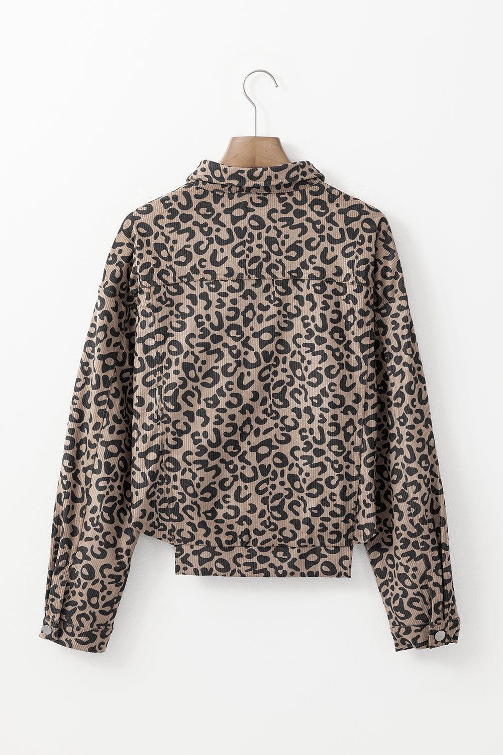 Leopard Print Corduroy Jacket