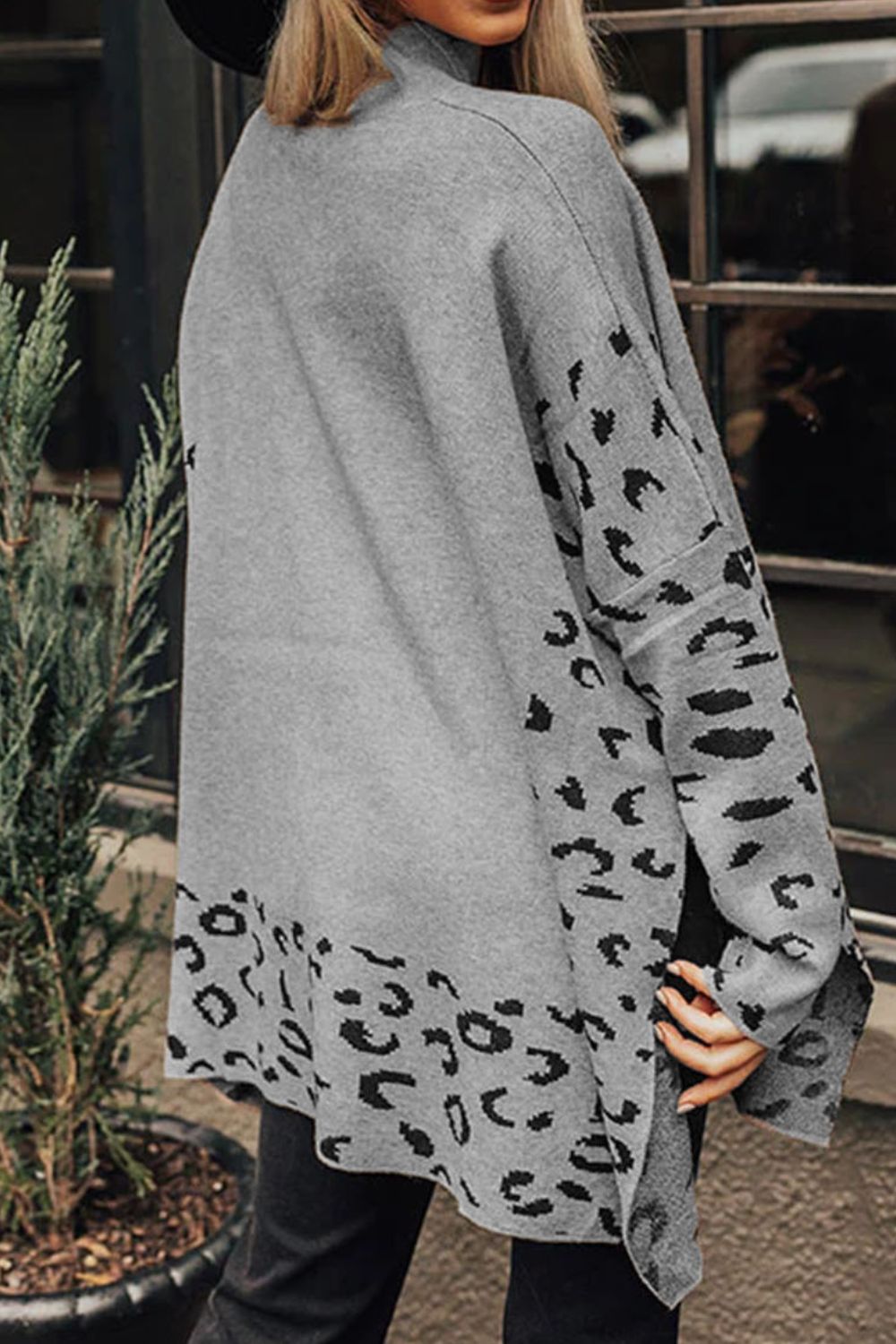 Leopard Mock Sweater