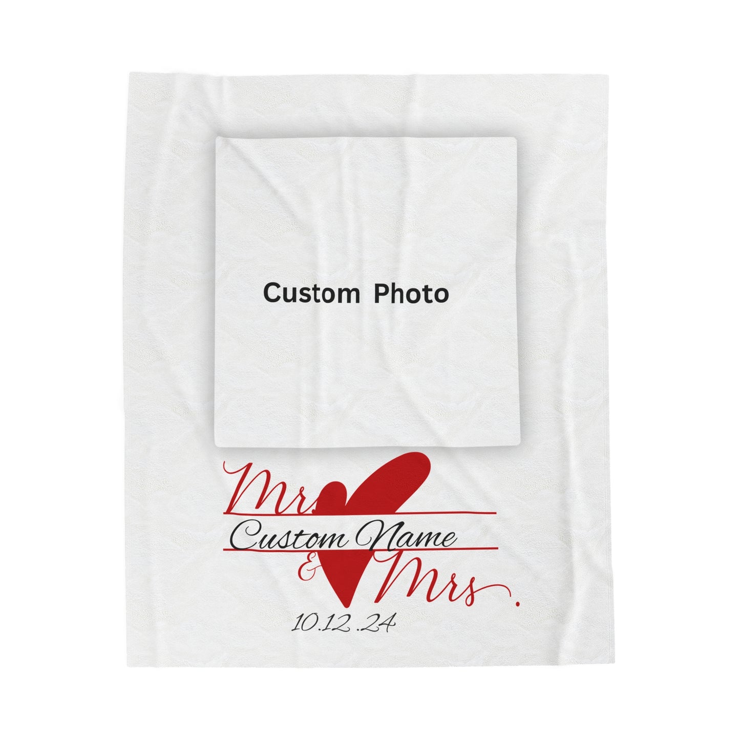 Plush Blanket | Love Is In The Air Custom Name/Date