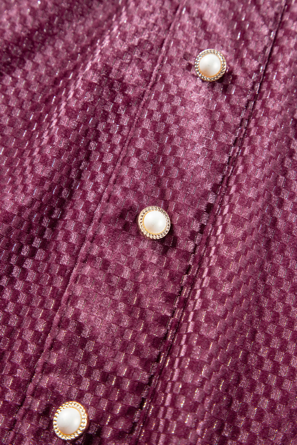 Velvet Tiered Buttons Tiered Dress
