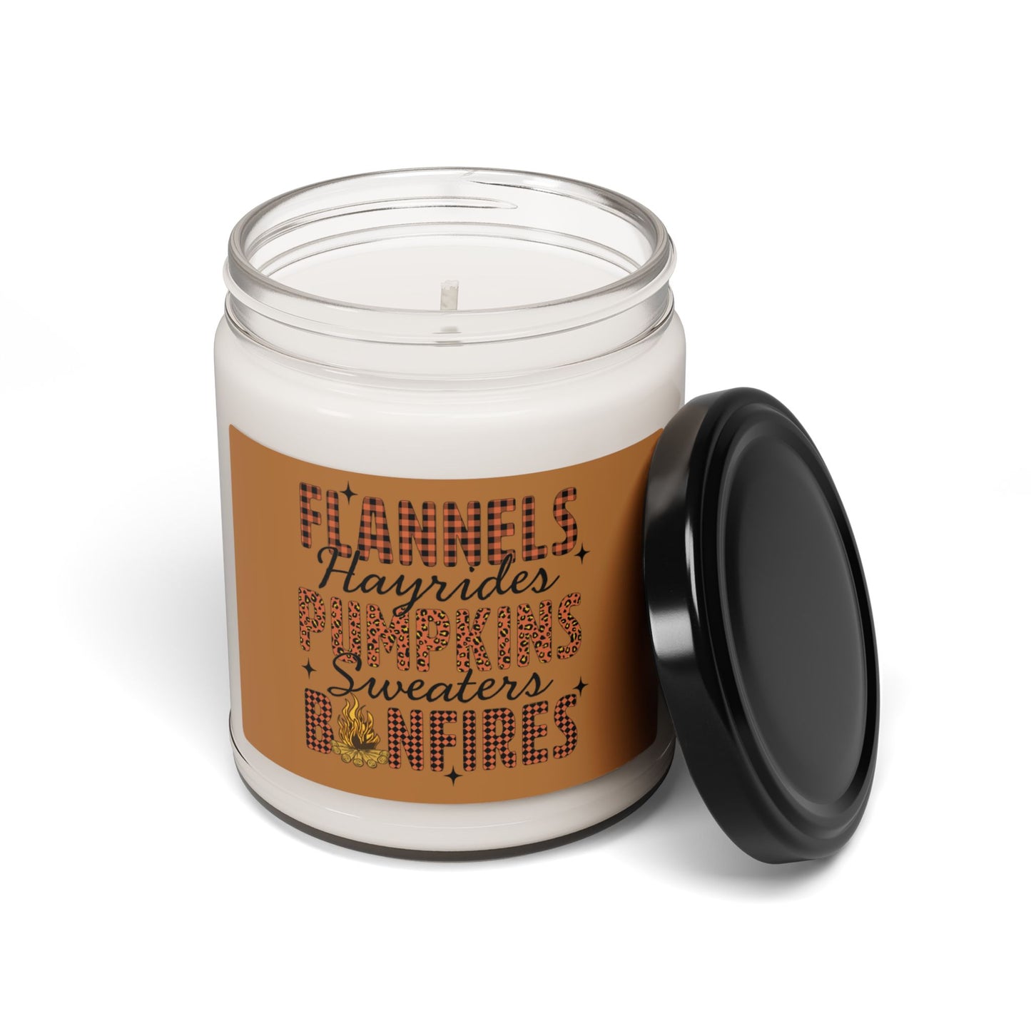 Scented Candle | Flannels Hayrides Pumpkins Sweaters Bonfires