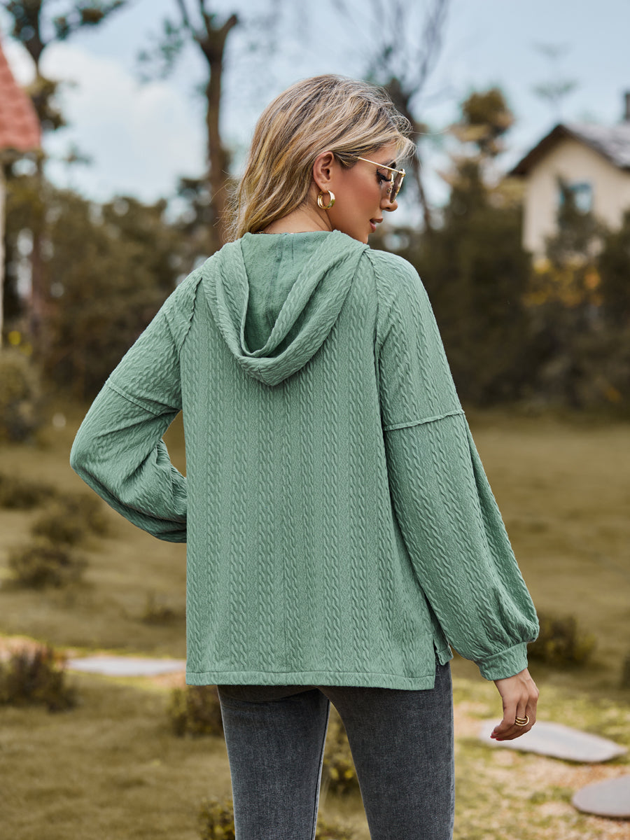 Cable-Knit Hoodie