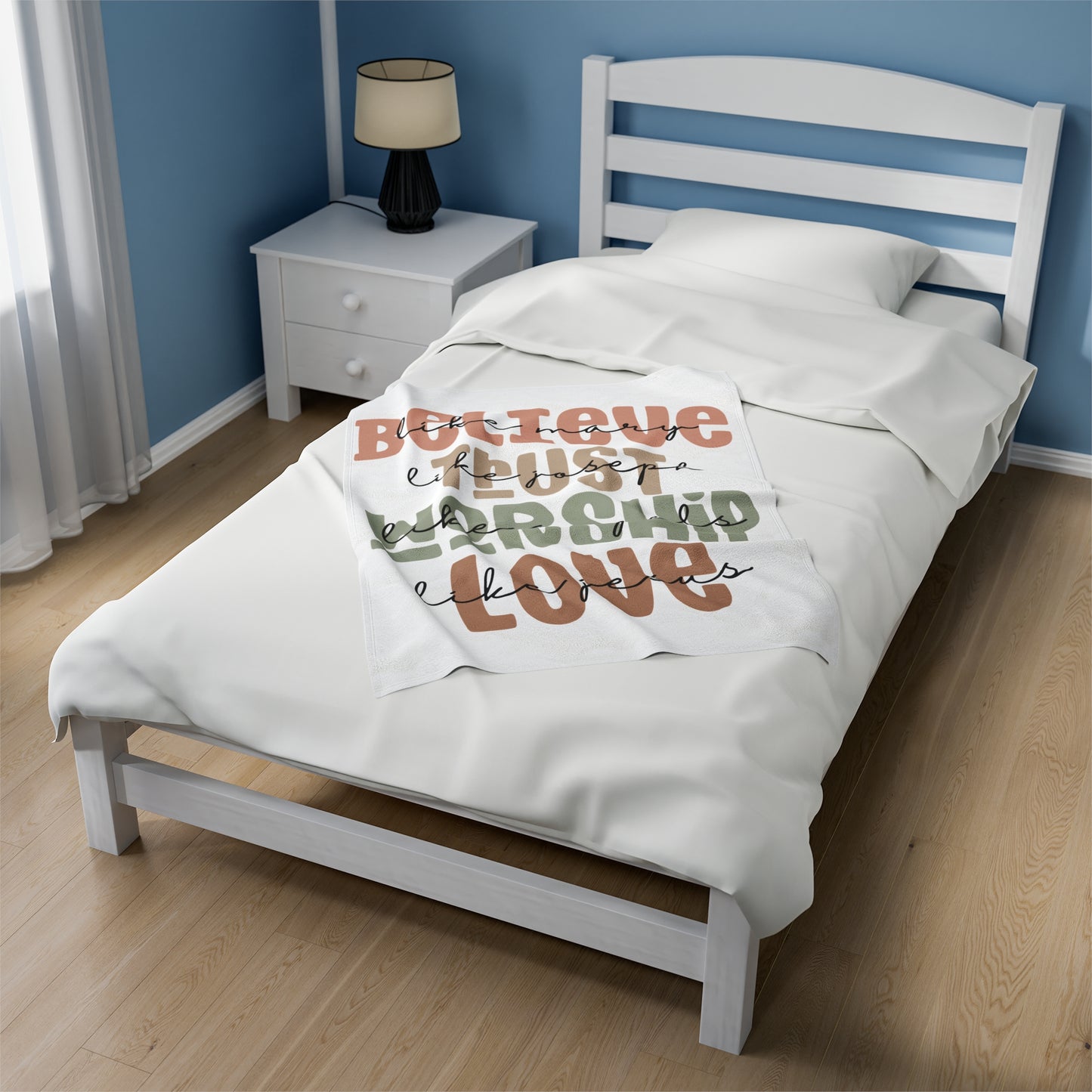 Plush Blanket | Believe, Trust,Worship,Love
