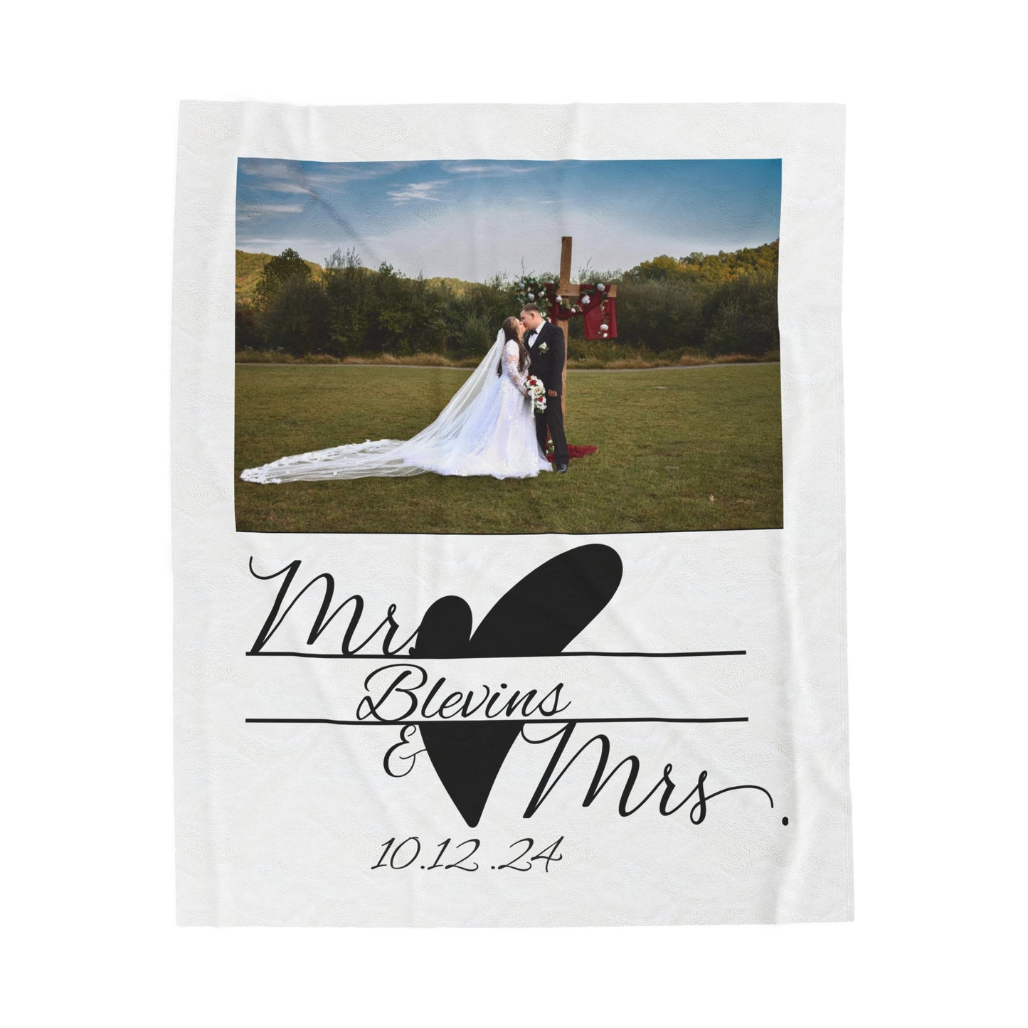 Plush Blanket | Love Is In The Air Custom Name/Date