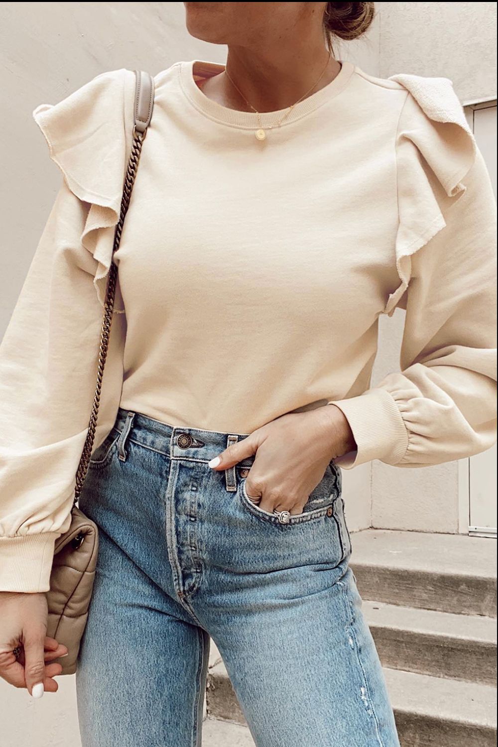 Ruffled Long Sleeve