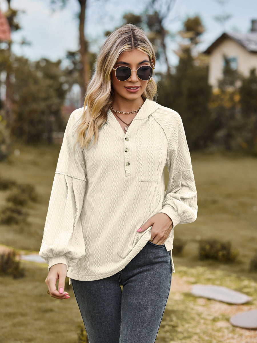 Cable-Knit Hoodie