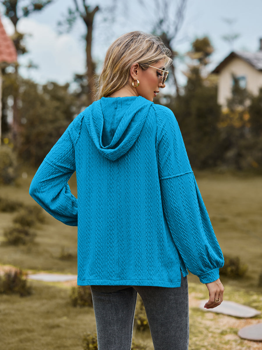 Cable-Knit Hoodie