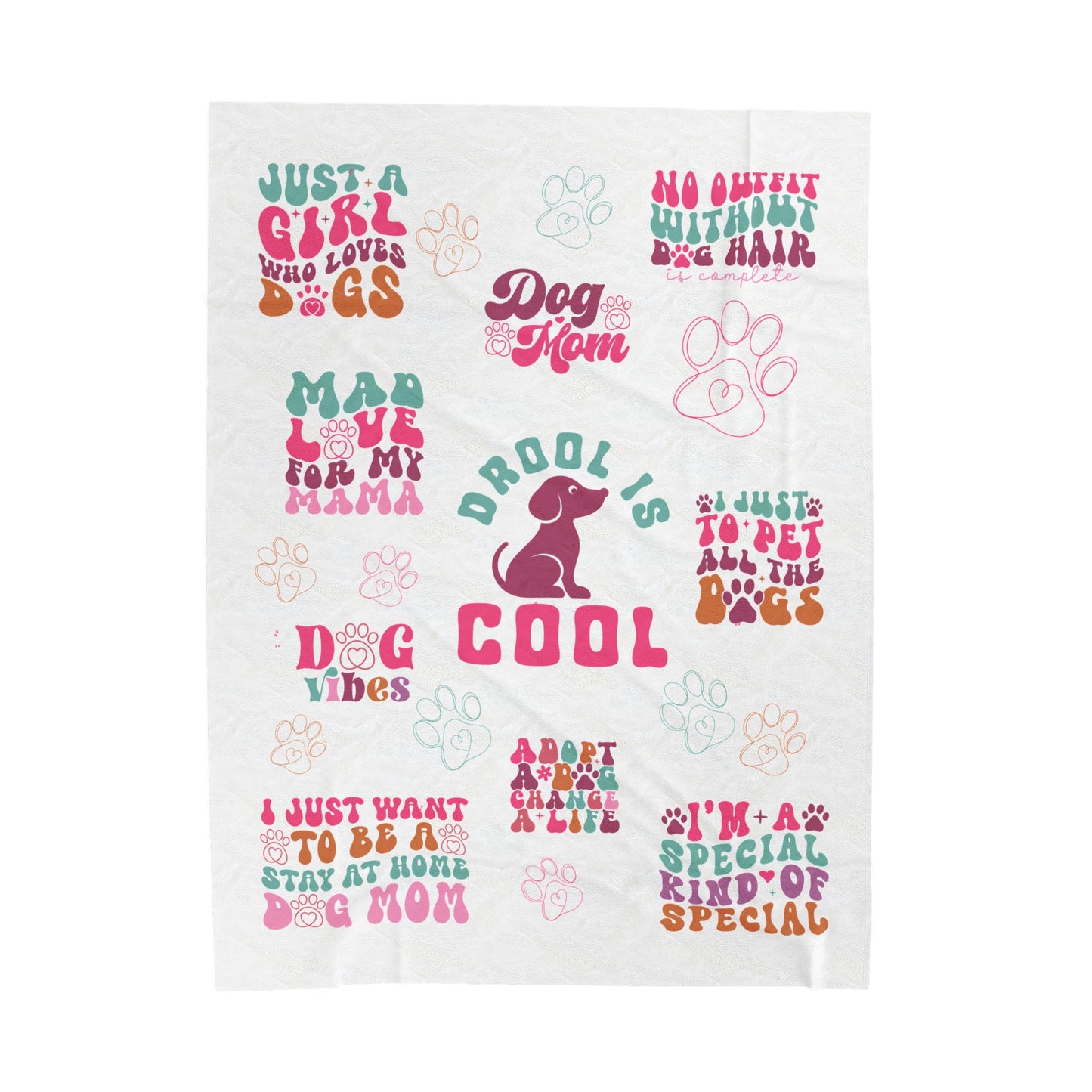 Plush Blanket | Just A Girl Who Loves Dogs, Dog Mom, I Just Want To Be A Stay At Home Dog Mom