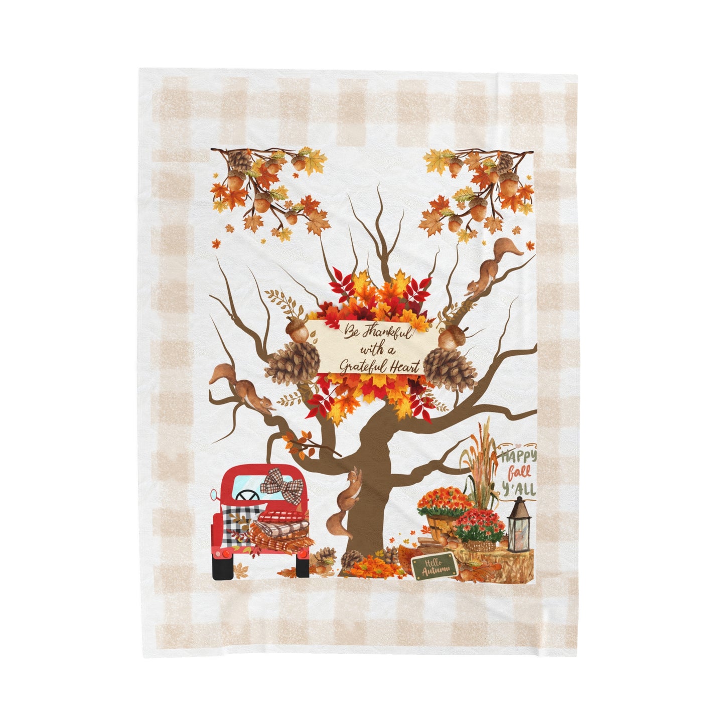 Plush Blanket | Be Thankful With A Grateful Heart