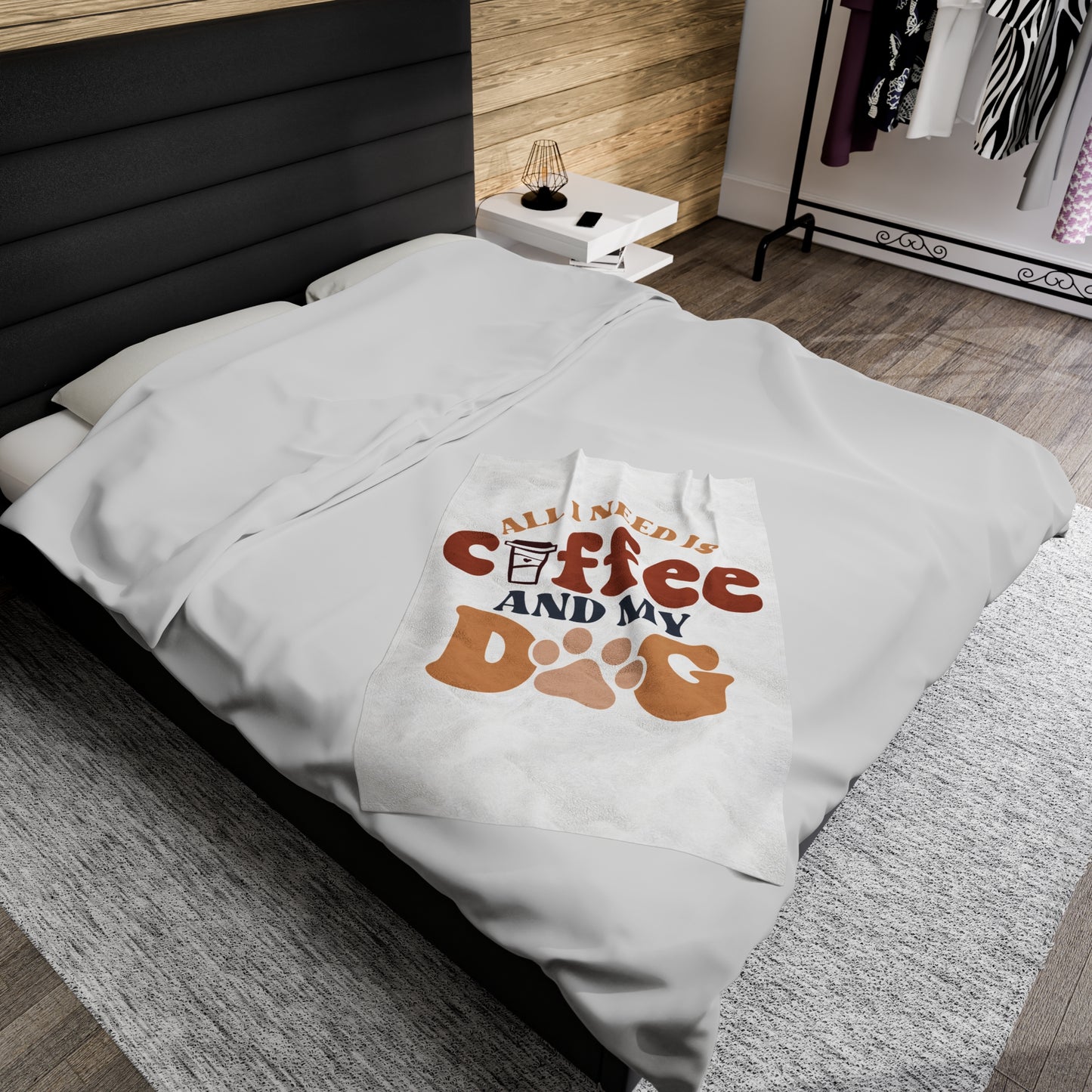 Plush Blanket | All I Need Is Coffee And My Dog