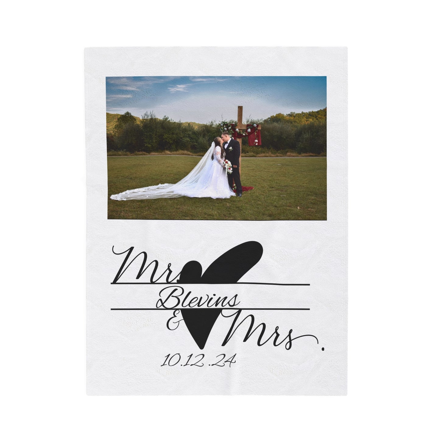 Plush Blanket | Love Is In The Air Custom Name/Date