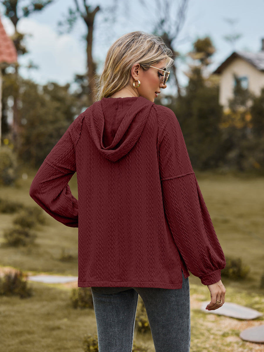 Cable-Knit Hoodie