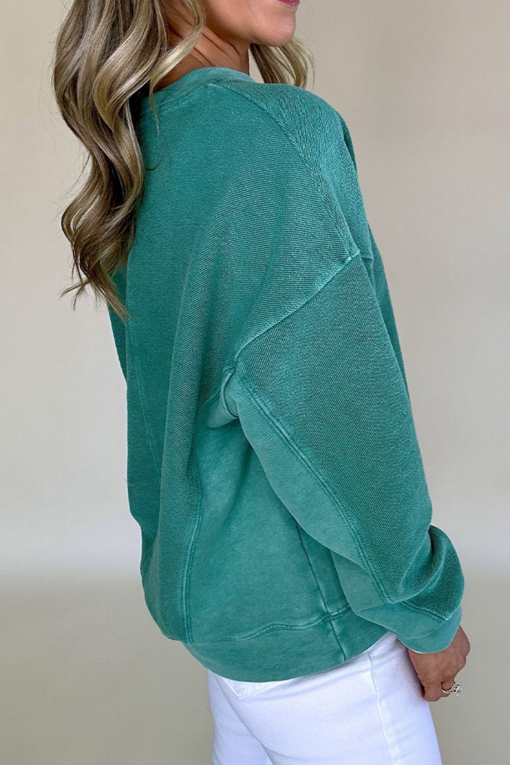 Notched Drop Sweatshirt