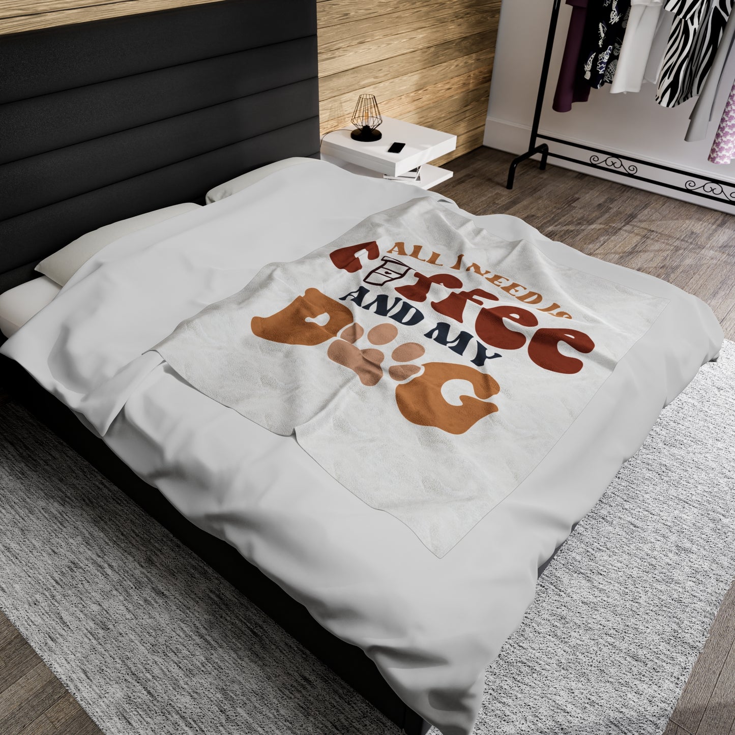 Plush Blanket | All I Need Is Coffee And My Dog