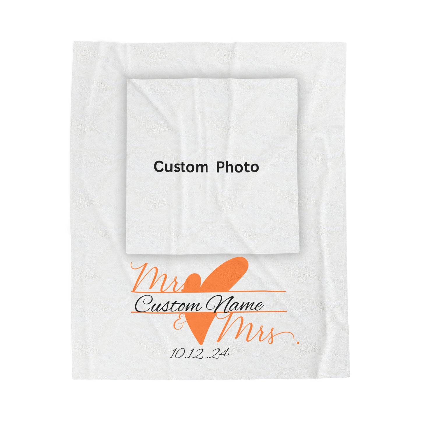 Plush Blanket | Love Is In The Air Custom Name/Date