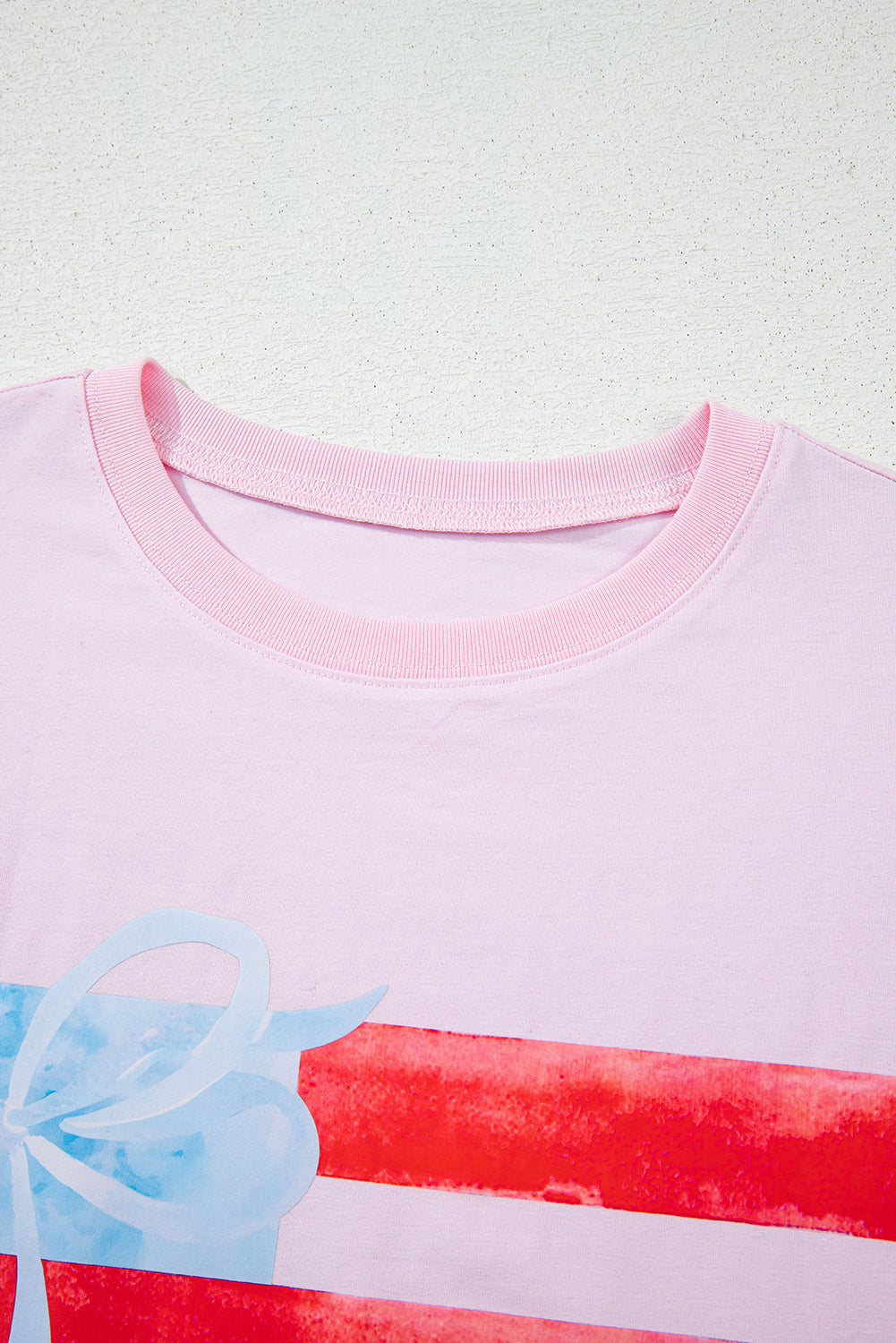 White Flag Bow Graphic Crewneck Tee
