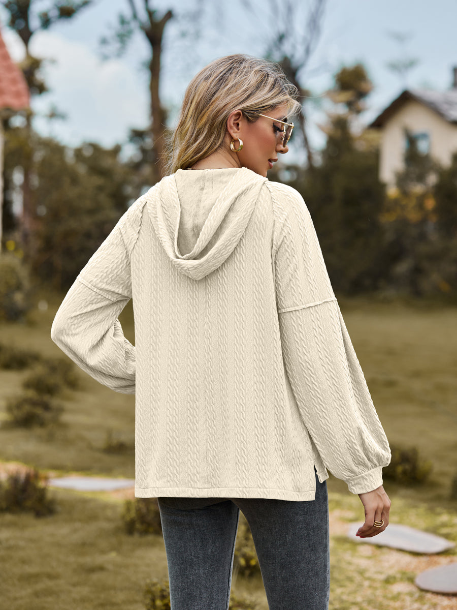 Cable-Knit Hoodie