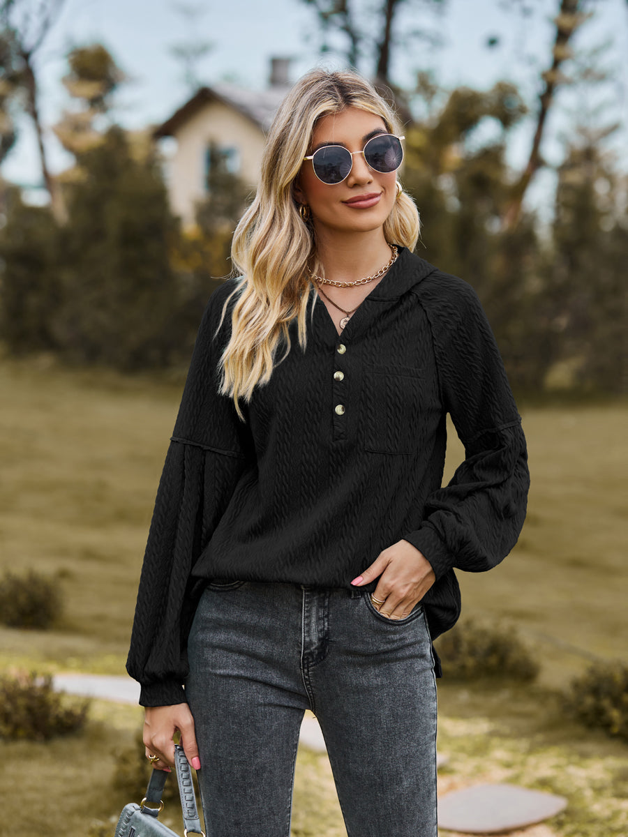 Cable-Knit Hoodie