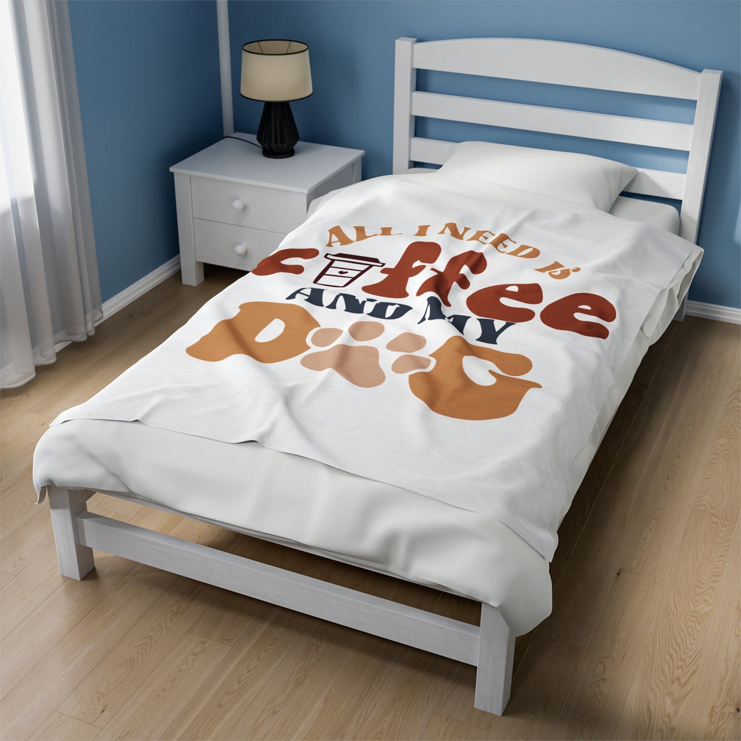 Plush Blanket | All I Need Is Coffee And My Dog