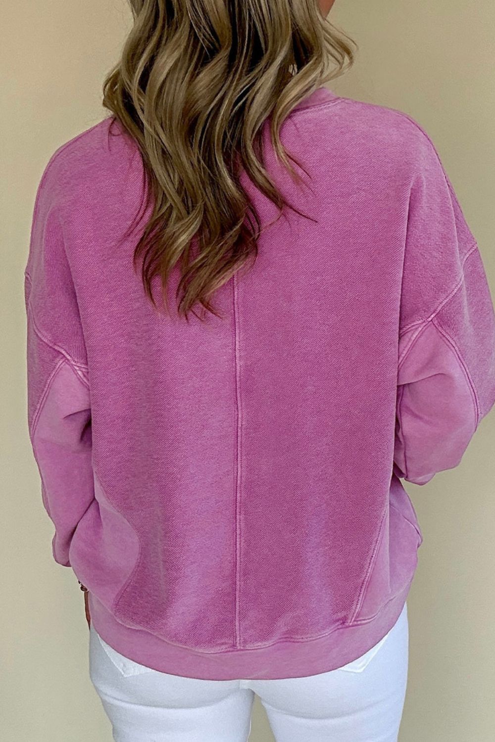 Notched Drop Sweatshirt