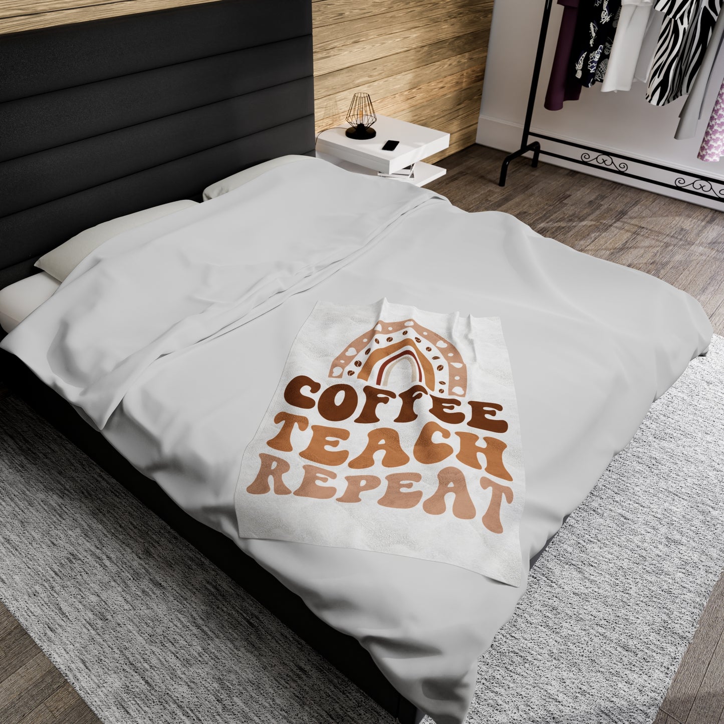 Plush Blanket | Coffee Teach Repeat