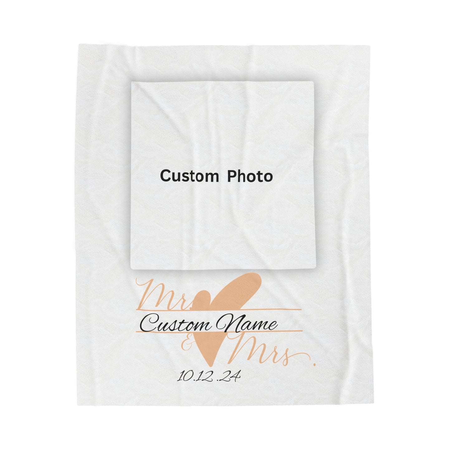 Plush Blanket | Love Is In The Air Custom Name/Date
