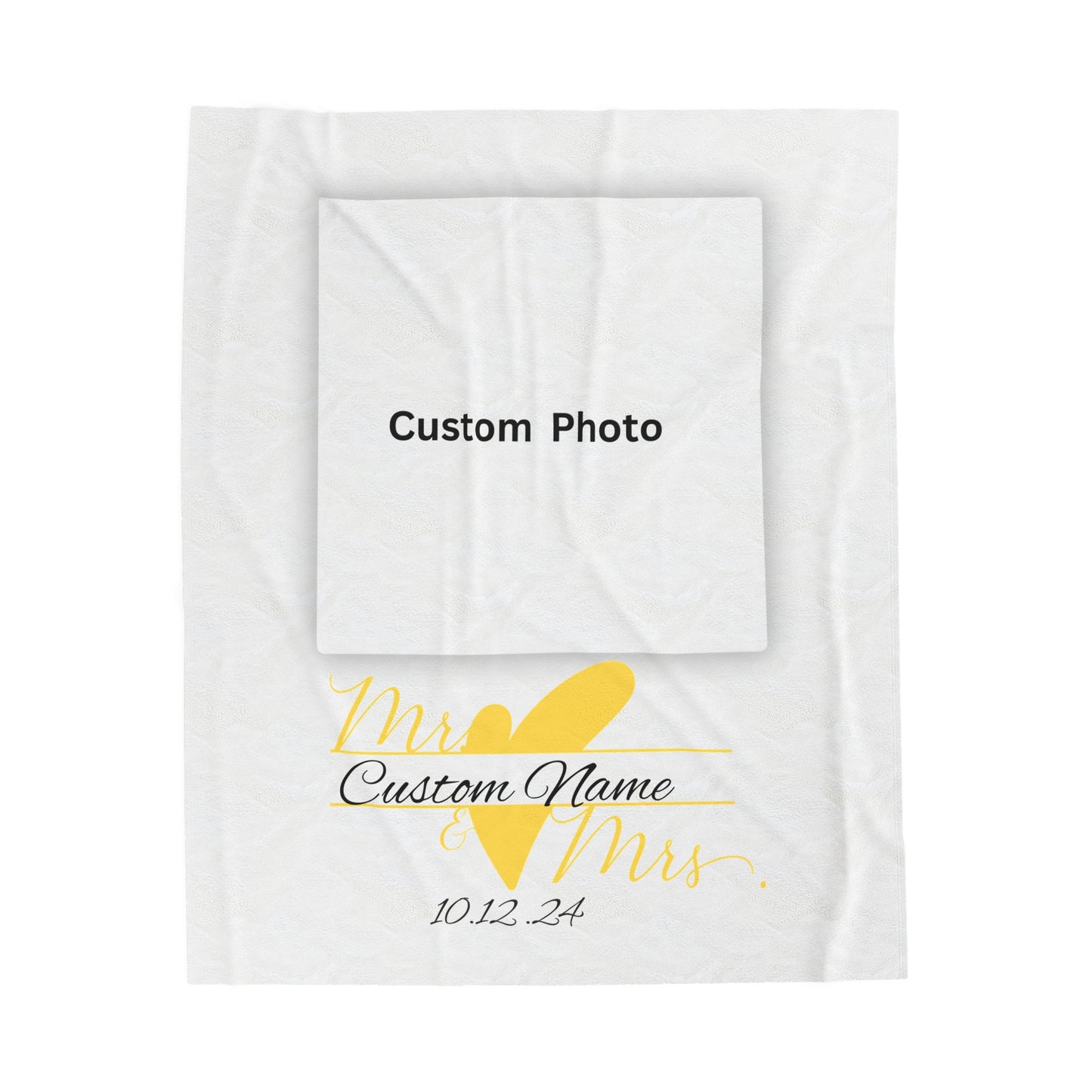 Plush Blanket | Love Is In The Air Custom Name/Date