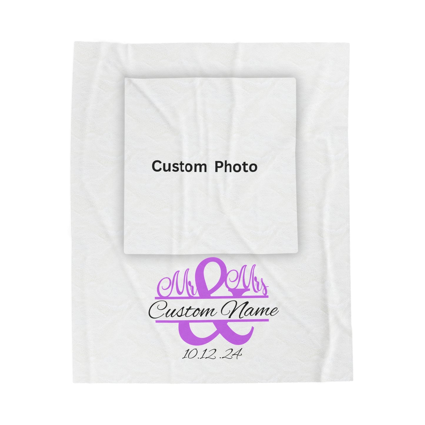 Plush Blanket | Our Story & Custom Name/Date