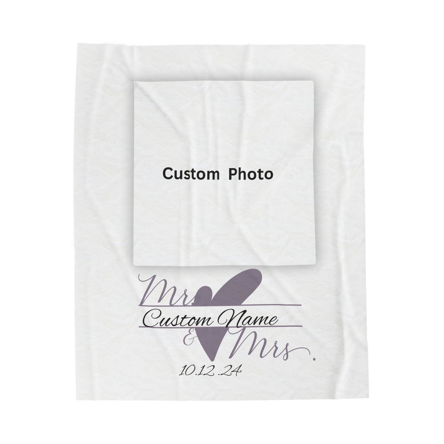 Plush Blanket | Love Is In The Air Custom Name/Date